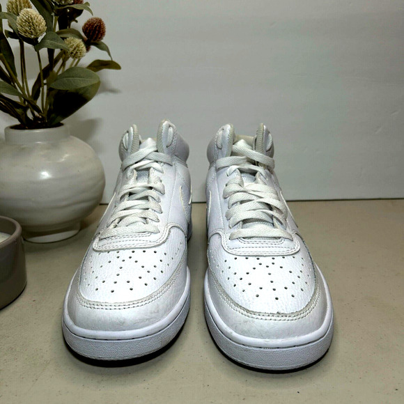 Nike Court Vision Mid Sneaker Lace Up Triple White CD5466-100 Men\'s US 8.5 main image 11